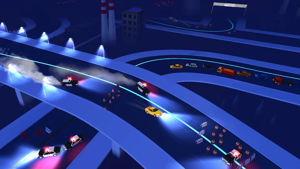 Line Race: Police Pursuit — скачать мод: Безлимитные деньги и все машины открыты — скриншот 3 Line Race: Police Pursuit — скачать мод: Безлимитные деньги и все машины открыты — скриншот 3