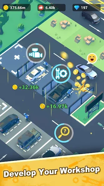 Скачать Car Mechanic Tycoon Mod APK — Безлимитные деньги и всё открыто — скриншот 3