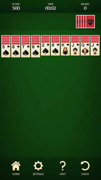Spider Solitaire: Card Game бесплатно на Андроид — мод: Без рекламы и безлимитные подсказки — скриншот 1 Spider Solitaire: Card Game бесплатно на Андроид — мод: Без рекламы и безлимитные подсказки — скриншот 1