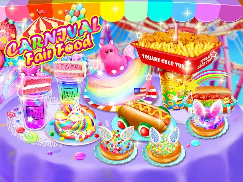 Unicorn Chef Games for Teens — скачать мод: Безлимитные монеты и все рецепты — скриншот 1