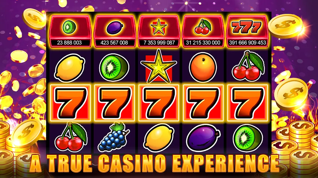 Slots 777 - Slot Machine Games — скачать мод: Безлимитные монеты и джекпоты — скриншот 1 Slots 777 - Slot Machine Games — скачать мод: Безлимитные монеты и джекпоты — скриншот 1