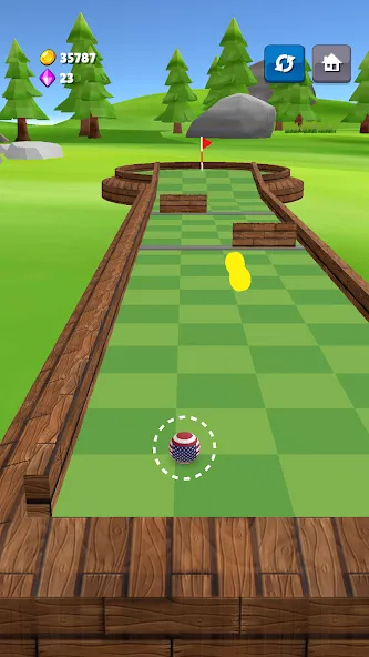 Mini Golf Game - Putt Putt 3D бесплатно на Андроид — мод: Безлимитные монеты и открыты все уровни — скриншот 1 Mini Golf Game - Putt Putt 3D бесплатно на Андроид — мод: Безлимитные монеты и открыты все уровни — скриншот 1