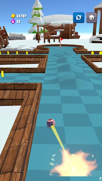 Mini Golf Game - Putt Putt 3D бесплатно на Андроид — мод: Безлимитные монеты и открыты все уровни — скриншот 3 Mini Golf Game - Putt Putt 3D бесплатно на Андроид — мод: Безлимитные монеты и открыты все уровни — скриншот 3