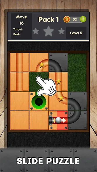 Rolling ball - slide puzzle — Без рекламы и все уровни открыты, скачать мод APK — скриншот 2 Rolling ball - slide puzzle — Без рекламы и все уровни открыты, скачать мод APK — скриншот 2