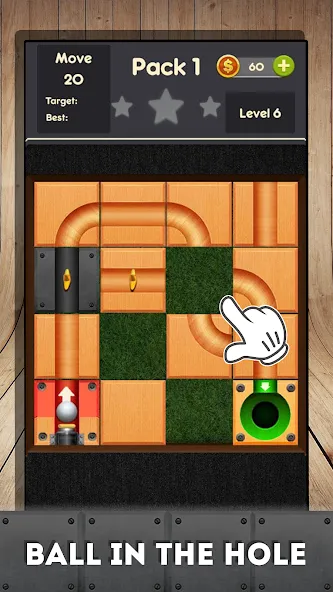 Rolling ball - slide puzzle — Без рекламы и все уровни открыты, скачать мод APK — скриншот 3 Rolling ball - slide puzzle — Без рекламы и все уровни открыты, скачать мод APK — скриншот 3