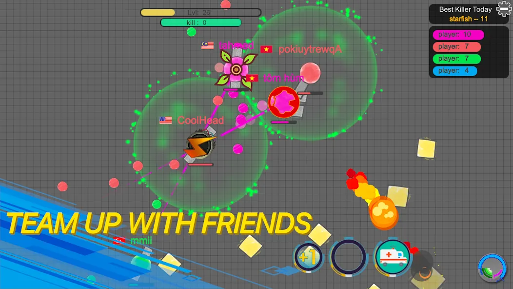 tank io games - piupiu.io MOD APK: Много денег и усиленный танк — скриншот 2