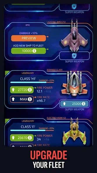 Galaxy Keeper: Space Shooter MOD APK: Много денег и всё открыто — скриншот 4 Galaxy Keeper: Space Shooter MOD APK: Много денег и всё открыто — скриншот 4