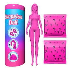 Color Reveal Suprise Doll Game — взломанная версия, Безлимитные монеты и все куклы