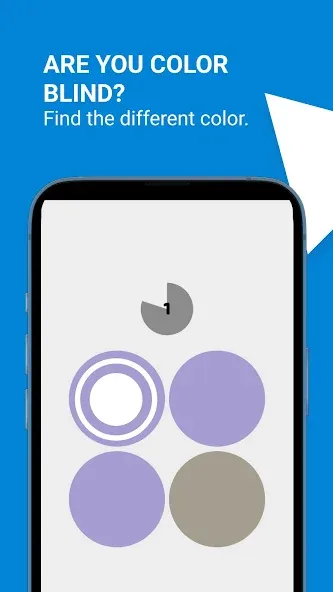 Color Blind Test Game — Улучшенная проверка цветов без ограничений, скачать мод APK — скриншот 1