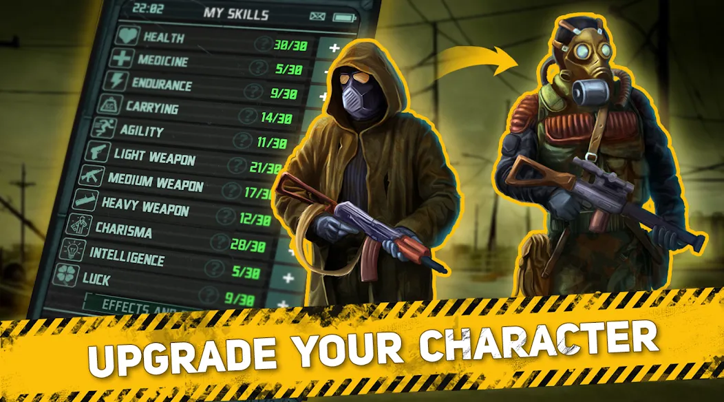 Pocket Survivor: Expansion взлом на Андроид — Безлимитные ресурсы и открыты все локации — скриншот 1
