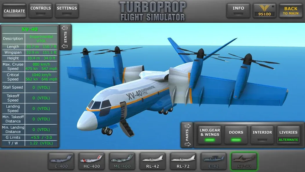 Скачать Turboprop Flight Simulator мод — Безлимитные деньги и все самолёты — скриншот 1