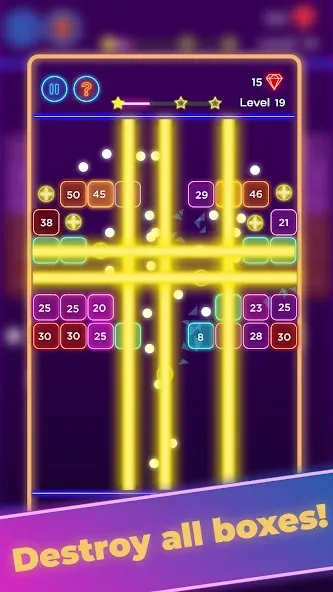 Скачать Brick Breaker - Neon Bricks мод — Без рекламы и много жизней — скриншот 3