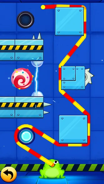 Frog Thife: Candy Thief Puzzle MOD APK скачать на Андроид — Безлимитные деньги и все уровни открыты — скриншот 2 Frog Thife: Candy Thief Puzzle MOD APK скачать на Андроид — Безлимитные деньги и все уровни открыты — скриншот 2