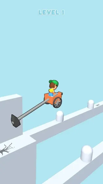 Hammer Race 3D (Мод: Безлимитные деньги и улучшения) — скачать на Андроид — скриншот 4