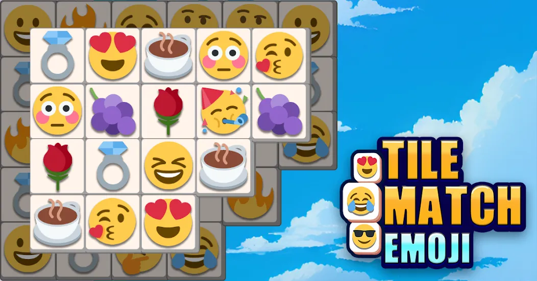 Tile Match Emoji -Triple Tile взлом на Андроид — Безлимитные подсказки и жизни — скриншот 1 Tile Match Emoji -Triple Tile взлом на Андроид — Безлимитные подсказки и жизни — скриншот 1