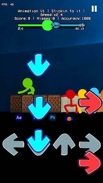 Beat Fight Stickman Full Week MOD APK: Безлимитные деньги и все персонажи — скриншот 4 Beat Fight Stickman Full Week MOD APK: Безлимитные деньги и все персонажи — скриншот 4