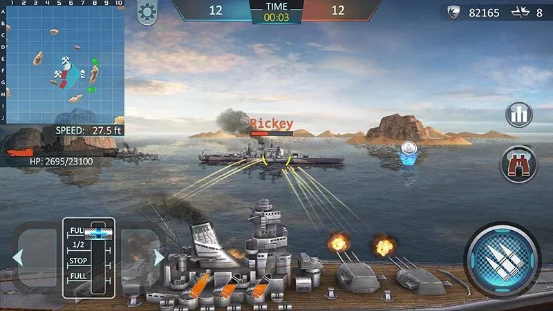 Warship Attack 3D взлом на Андроид — Безлимитные деньги и патроны — скриншот 1