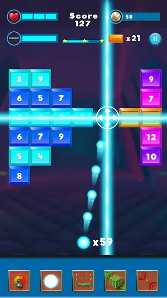 Brick Breaker- Bricks 3d Game — взломанная версия, Безлимитные жизни и усиленные бонусы — скриншот 1 Brick Breaker- Bricks 3d Game — взломанная версия, Безлимитные жизни и усиленные бонусы — скриншот 1