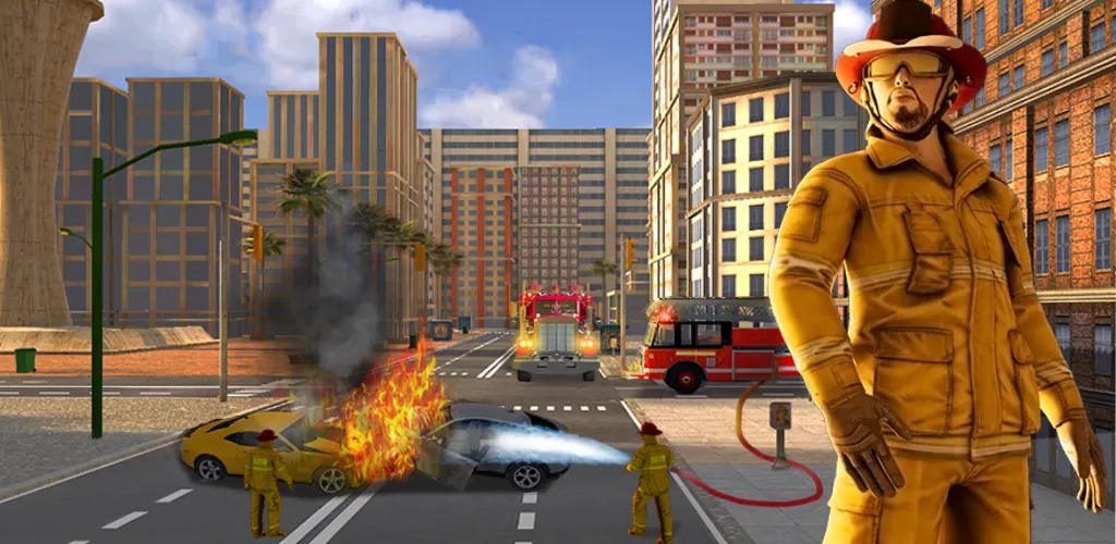 Скачать взлом Real Firefighter 3D Simulator — Безлимитные деньги и топливо — скриншот 2