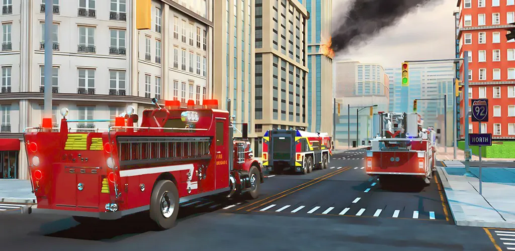Скачать взлом Real Firefighter 3D Simulator — Безлимитные деньги и топливо — скриншот 3