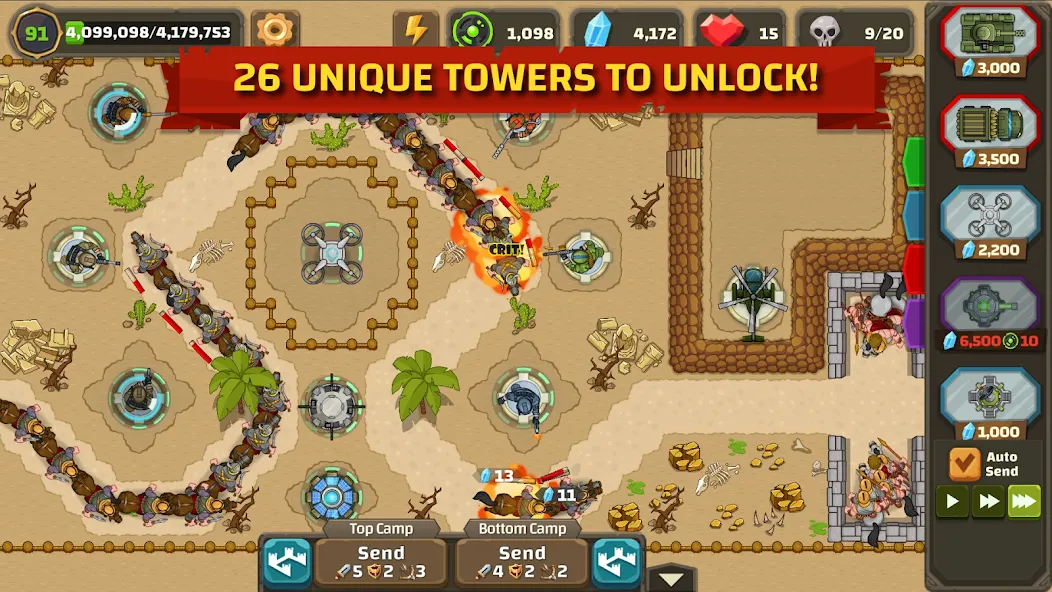Ancient Allies Tower Defense на телефон — скачать мод: Безлимитные ресурсы и все башни — скриншот 1