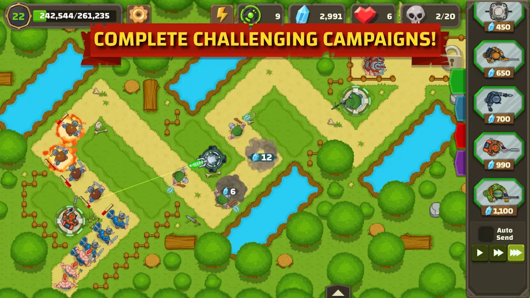 Ancient Allies Tower Defense на телефон — скачать мод: Безлимитные ресурсы и все башни — скриншот 2