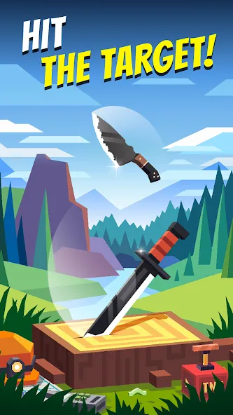 Flippy Knife: 3D flipping game (Мод: Безлимитные монеты и ножи открыты) — скачать на Андроид — скриншот 1