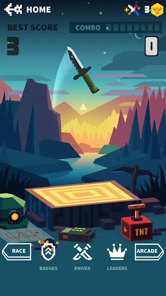 Flippy Knife: 3D flipping game (Мод: Безлимитные монеты и ножи открыты) — скачать на Андроид — скриншот 5