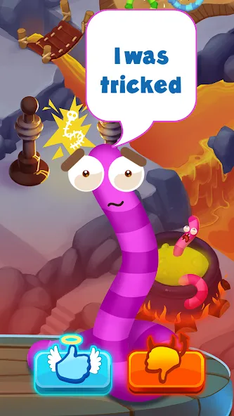 Worm out: Brain teaser games взломанный APK — Без рекламы и все уровни открыты — скриншот 3 Worm out: Brain teaser games взломанный APK — Без рекламы и все уровни открыты — скриншот 3
