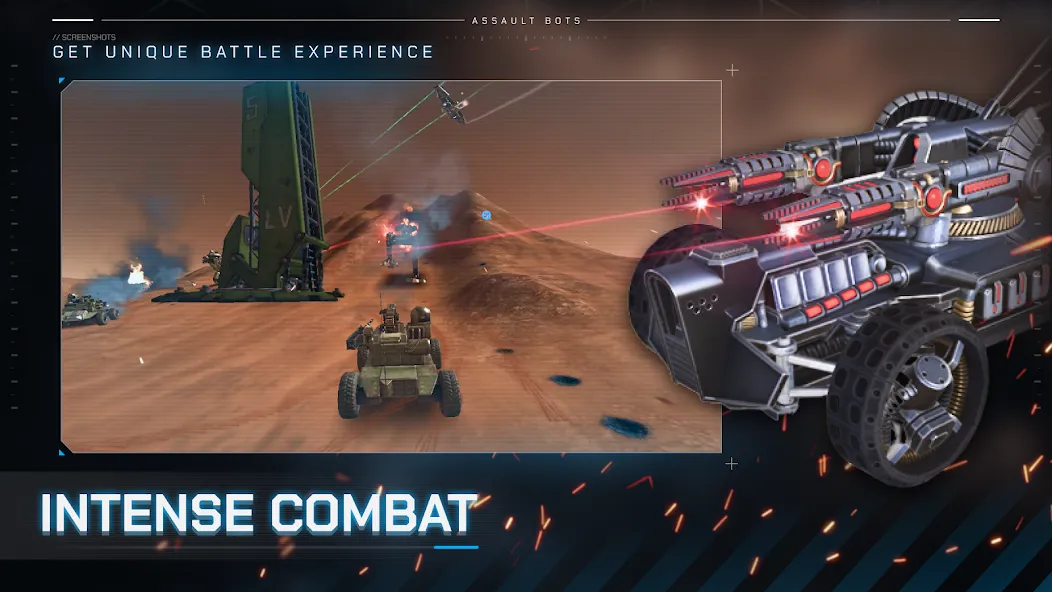 Assault Bots: Multiplayer на телефон — скачать мод: Безлимитные деньги и усиленные роботы — скриншот 4
