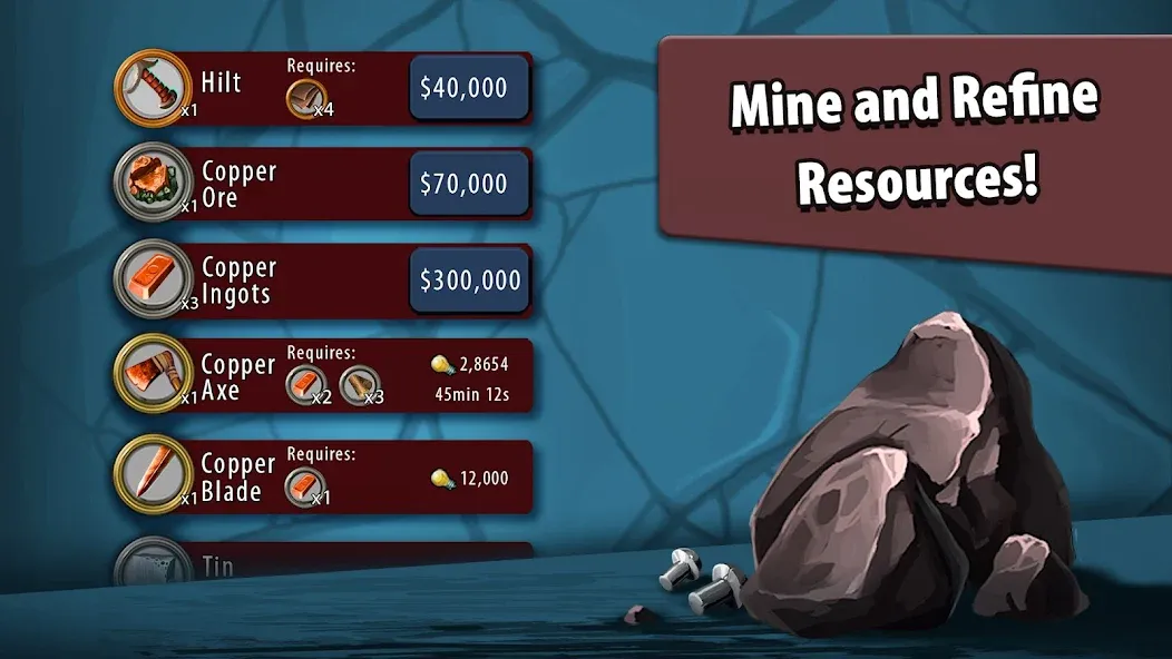 Скачать взлом Crafting Idle Clicker — Много ресурсов и быстрый крафт — скриншот 2 Скачать взлом Crafting Idle Clicker — Много ресурсов и быстрый крафт — скриншот 2