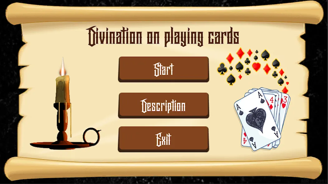 Divination on Playing Cards MOD APK: Точные предсказания и открыты все расклады — скриншот 1 Divination on Playing Cards MOD APK: Точные предсказания и открыты все расклады — скриншот 1