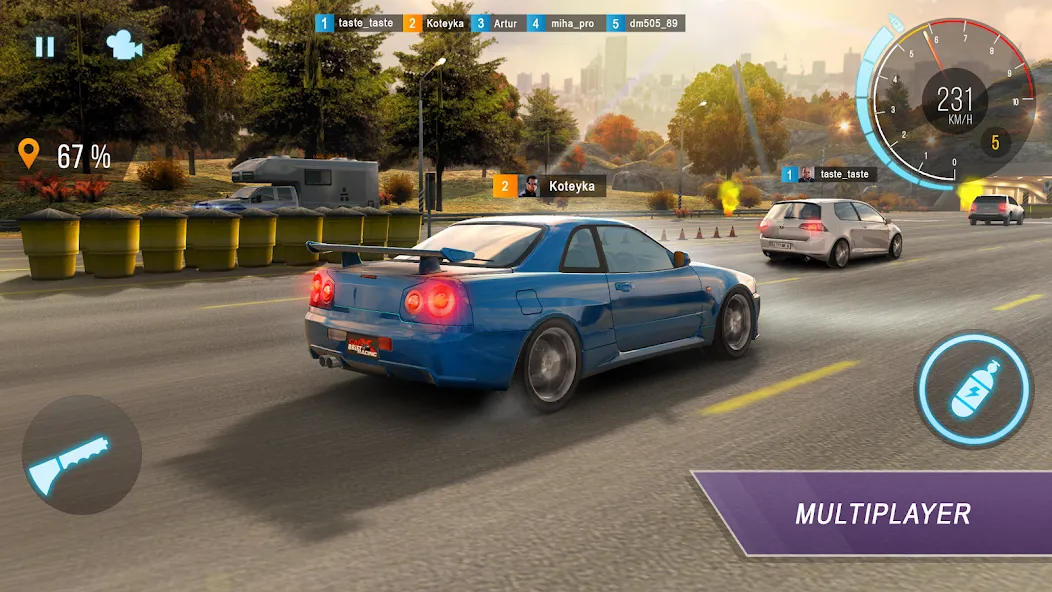 CarX Highway Racing на телефон — скачать мод: Безлимитные деньги и топливо — скриншот 1 CarX Highway Racing на телефон — скачать мод: Безлимитные деньги и топливо — скриншот 1