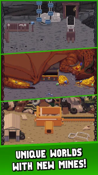 Idle Cave Miner MOD APK скачать на Андроид — Безлимитные ресурсы и быстрая добыча — скриншот 2