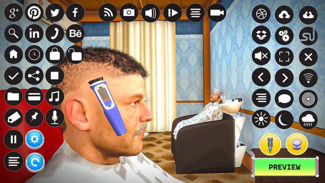 Barber Shop Hair Cut Sim Games — Безлимитные деньги и все предметы, скачать мод APK — скриншот 2 Barber Shop Hair Cut Sim Games — Безлимитные деньги и все предметы, скачать мод APK — скриншот 2