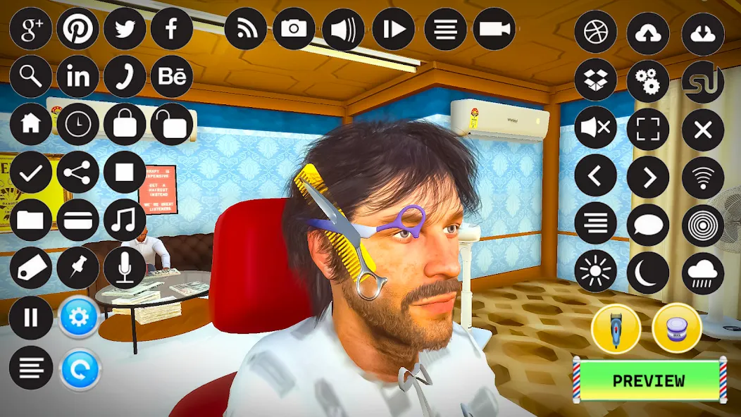 Barber Shop Hair Cut Sim Games — Безлимитные деньги и все предметы, скачать мод APK — скриншот 3 Barber Shop Hair Cut Sim Games — Безлимитные деньги и все предметы, скачать мод APK — скриншот 3