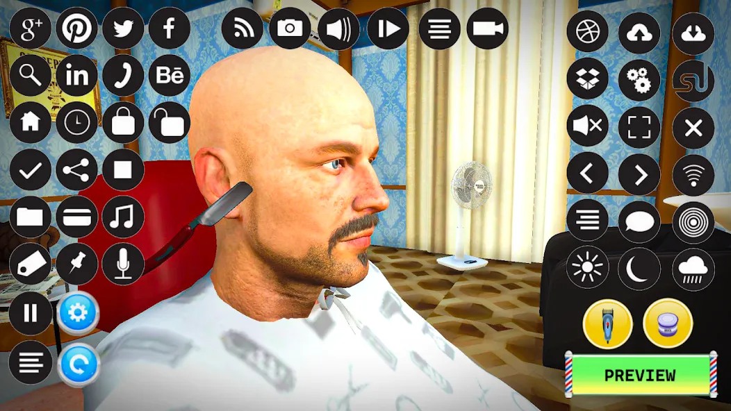 Barber Shop Hair Cut Sim Games — Безлимитные деньги и все предметы, скачать мод APK — скриншот 4 Barber Shop Hair Cut Sim Games — Безлимитные деньги и все предметы, скачать мод APK — скриншот 4