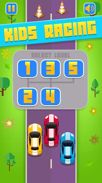 Kids Racing, Racecar Boy Girl на телефон — скачать мод: Без рекламы и все машины открыты — скриншот 3