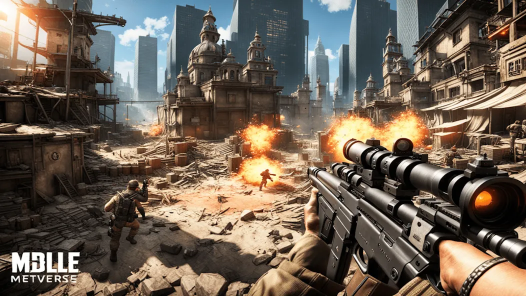 FPS Commando Shooting Games 3D на телефон — скачать мод: Безлимитные деньги и оружие — скриншот 1