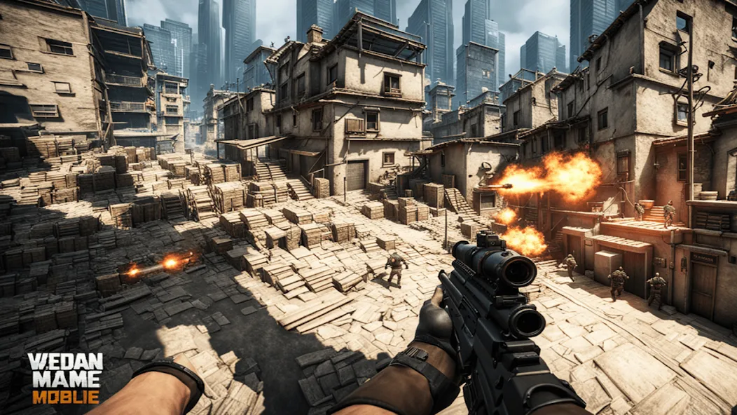 FPS Commando Shooting Games 3D на телефон — скачать мод: Безлимитные деньги и оружие — скриншот 2