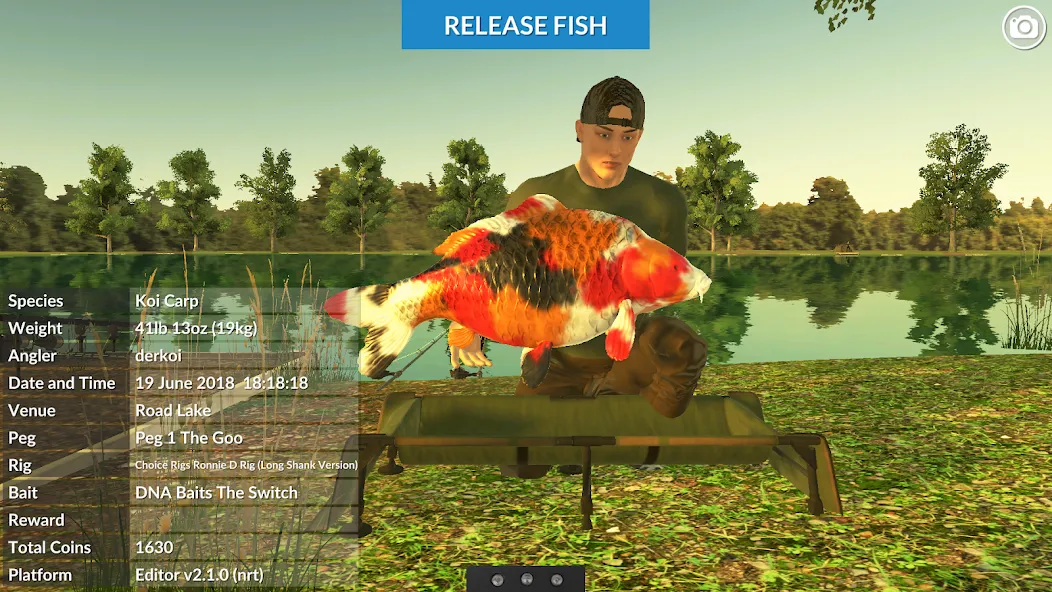 Carp Fishing Simulator — Безлимитные деньги и снасти, скачать мод APK — скриншот 1