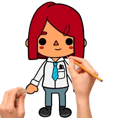How to draw Toca взлом APK — Пошаговое рисование персонажей
