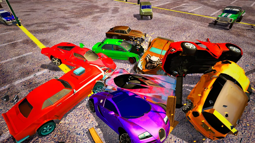 Demolition Derby Mad Car Crash мод на Андроид: Безлимитные деньги и топливо — скриншот 2 Demolition Derby Mad Car Crash мод на Андроид: Безлимитные деньги и топливо — скриншот 2