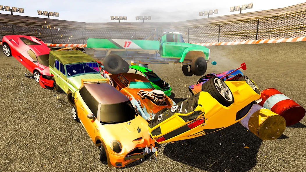 Demolition Derby Mad Car Crash мод на Андроид: Безлимитные деньги и топливо — скриншот 3 Demolition Derby Mad Car Crash мод на Андроид: Безлимитные деньги и топливо — скриншот 3