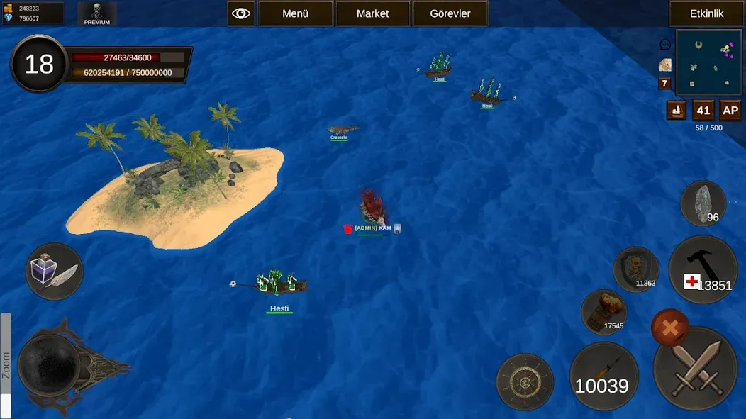 Naval Battle Online бесплатно на Андроид — мод: Безлимитные ресурсы и мощный флот — скриншот 2