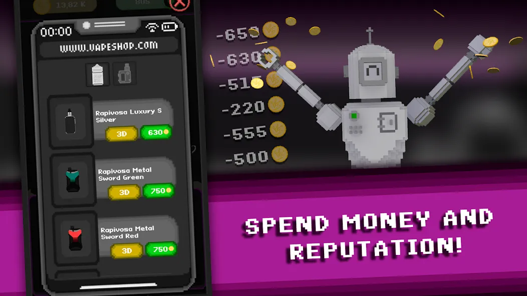 Скачать Vape Boss: Shop Simulator 3D — Безлимитные деньги и ресурсы — скриншот 3 Скачать Vape Boss: Shop Simulator 3D — Безлимитные деньги и ресурсы — скриншот 3