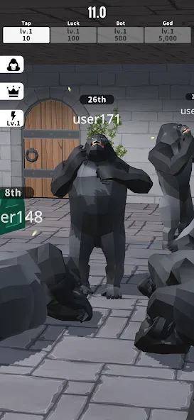 Скачать Gorilla Clicker — Много бананов и быстрый доход — скриншот 1