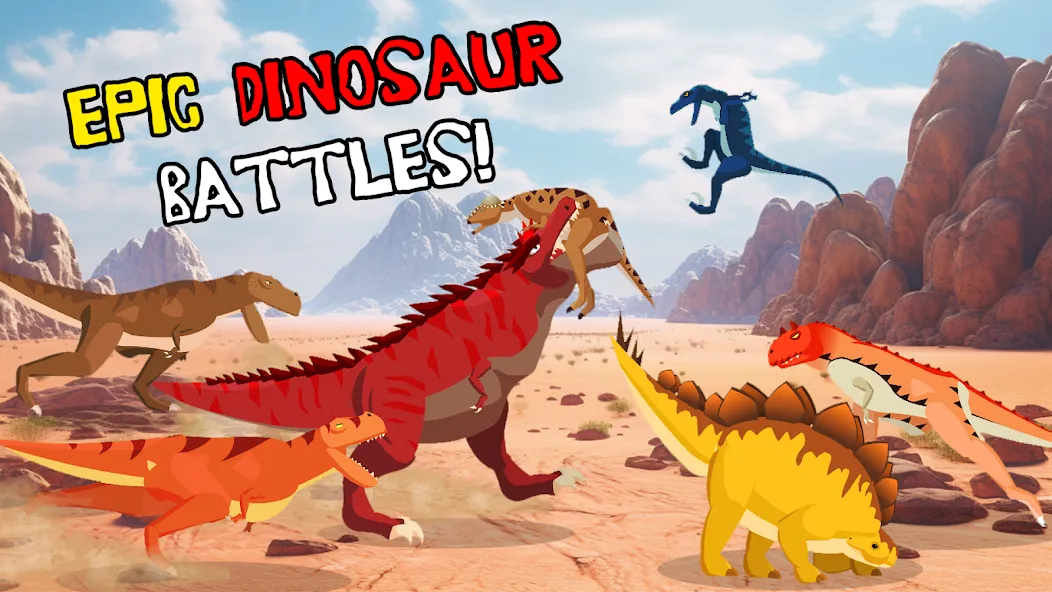 Скачать T-Rex Fights Dinosaurs — Безлимитное здоровье и урон — скриншот 1 Скачать T-Rex Fights Dinosaurs — Безлимитное здоровье и урон — скриншот 1