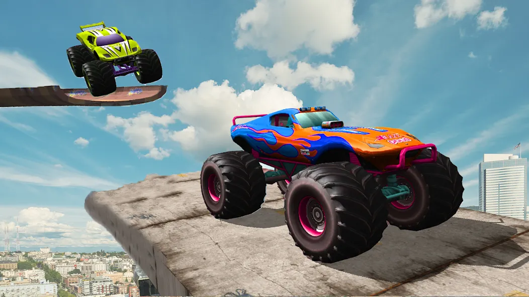 Скачать Monster Truck Car Game 3d Mod APK — Безлимитные деньги и топливо — скриншот 1