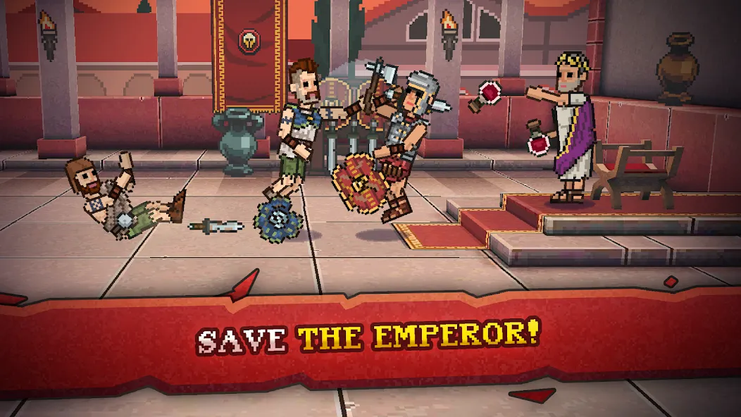 Gladihoppers - Gladiator Fight MOD APK: Безлимитные деньги и все оружие — скриншот 3